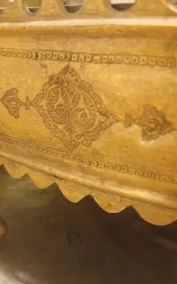 منقل بزرگ قدیمی با سینی مسی