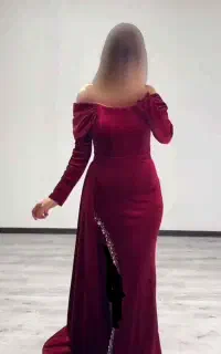 لباس مجلسی مخملی قرمز
