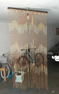 پرده ریسه ای مهره چوبی