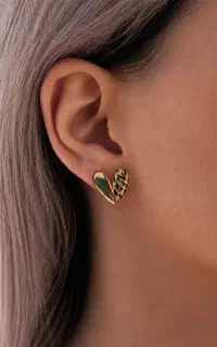 گوشواره میخی قلب طرح panther اقساطی