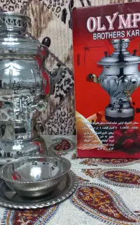 سماور گازی تمام استیل ، مناسب جهیزیه ( آکبند )