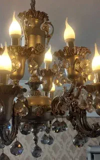 لوستر شیک  نقره ای و دودی
