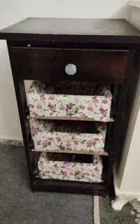 سبد جا سیب زمینی و پیاز کشودار چوبی