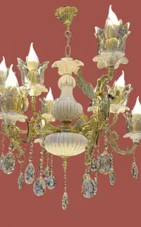لوستر بزنزی سرامیکی فرشته ۹ شعله با قیمت واقعی