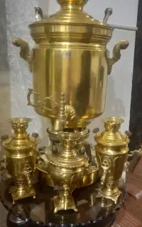 سماور ۴۰لیتری بزرگ طلایی نفتی