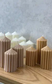 شمع استوانه ساده و شیار دار