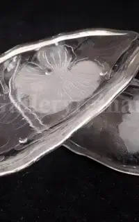 دیس بلوری یا خرما خوری طرح گل شقایق