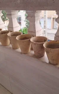 ۹ عدد گلدان سفالی