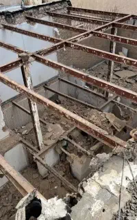 تخریب ساختمان های ویلای آپارتمانی لولکشی آب فاضلاب