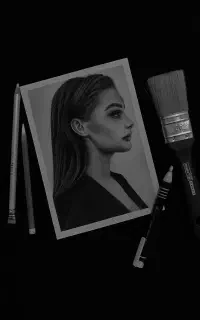 طراحـی سیـاه قلــم چهـره