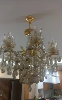 فروش لوستر بدنه طلایی