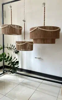 لوستر دو طبقه رافیا