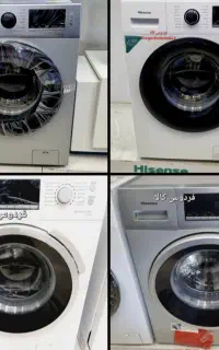 لباسشویی وارداتی هایسنس 8k سفید و سیلور
