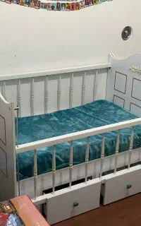 تختخواب کودک به همراه تشک طبی