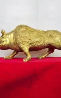 مجسمه برنز کرگدن سایز بزرگ برنزی