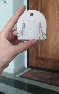 گوشواره استیل رنگ ثابت