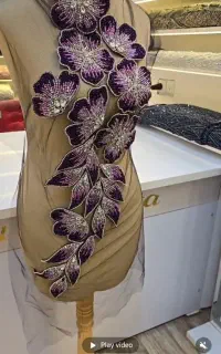 پارچه پنلی کریستالی دوزی شده