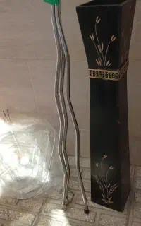 استند قابلمه شش طبقه قلبی وگلدان چوبی