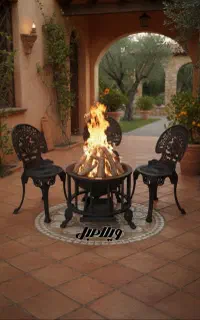 آتشدان، فایرپیت و آتشکده چدنی هیزمی گازی