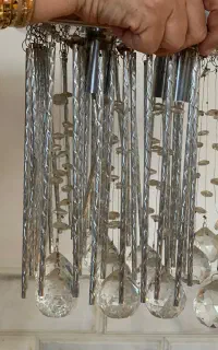 دو عدد لوستر LED در دو سایز کوچک و بزرگ نو
