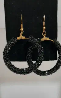گوشواره حلقه ای مشکی