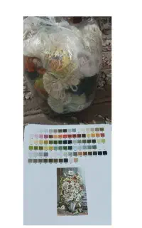 تابلو دستبافت نخ و نقشه