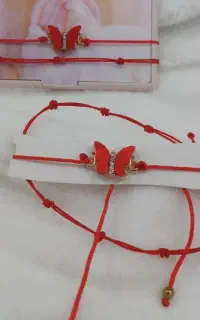 دستبند هفت گره و پروانه جفت طرح دلخواه شما