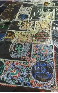 چفیه باسم کربلایی گلدوزی شده