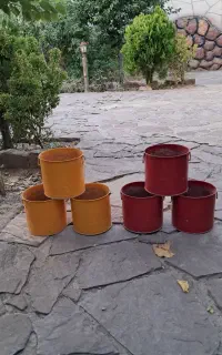 گلدان فلزی شش عدد