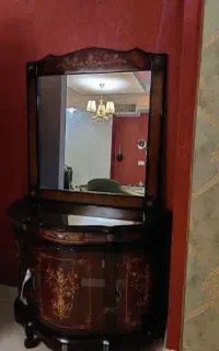 آیینه کنسول معرق چوب راش نو