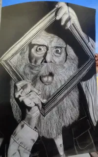 نقاشی چهره سیاه قلم