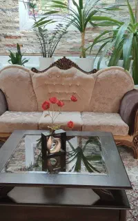 مبل هفت نفره زیبا با چوب بسیار با کیفیت