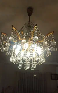 یک عدد لوستر کریستالی  ده شاخه خیلی تمیز
