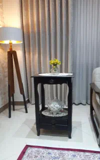 میز تلفن چوبی
