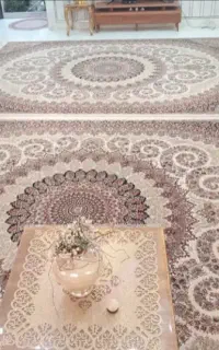 دو عدد فرش ۱۲ متر کرم طرح ۷۰۰ شانه ضخیم و اصل