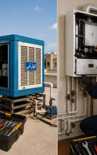 تعمیر و سرویس کولر آبی و پکیج شوفاژ دیواری