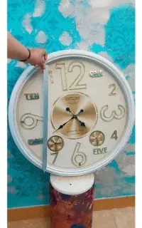 ساعت دیواری نو ۳ زمانه بزرگ سفید
