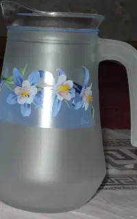 پارچ و لیوان گلدار اندونزی قدیمی