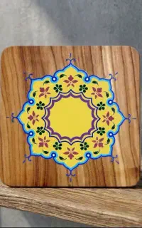 زیر لیوانی (دیوار کوب) چوب نارون، گردو و راش