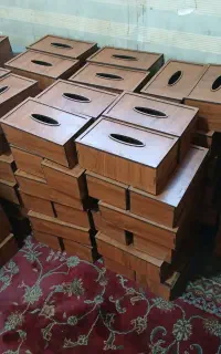 جای دستمال کاغذی چوبی
