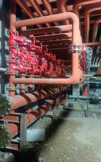 اجرای موتورخانه ولوله کشی تاسیسات وساخت منبع