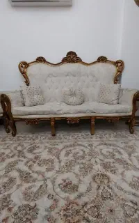 یک دست مبل استیل ۹ نفره  با میز وسط ودوعسلی