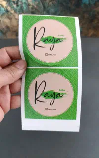 برچسب دایره ای/طراحی و چاپ برچسب در ابعاد مختلف