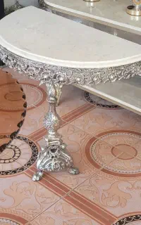 میز آینه برنز(برنجی روکش نقره ای)