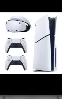 دستگاه ps5 با واقعیت مجازی و دو دسته