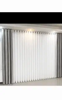 پرده حریر شاین همراه با مخمل و آستر و میله