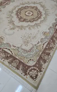 دو تخته فرش12متری تمام نخ گل برجسته