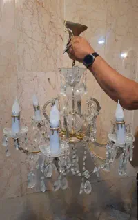 لوستر تمام کریستال کاملا سالم