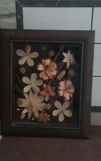 تابلو سه بعدی گل طبیعی خشک شده
