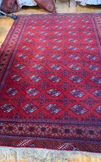 فرش دست‌باف ترکمنی با قدمت پنجاه ساله‌
